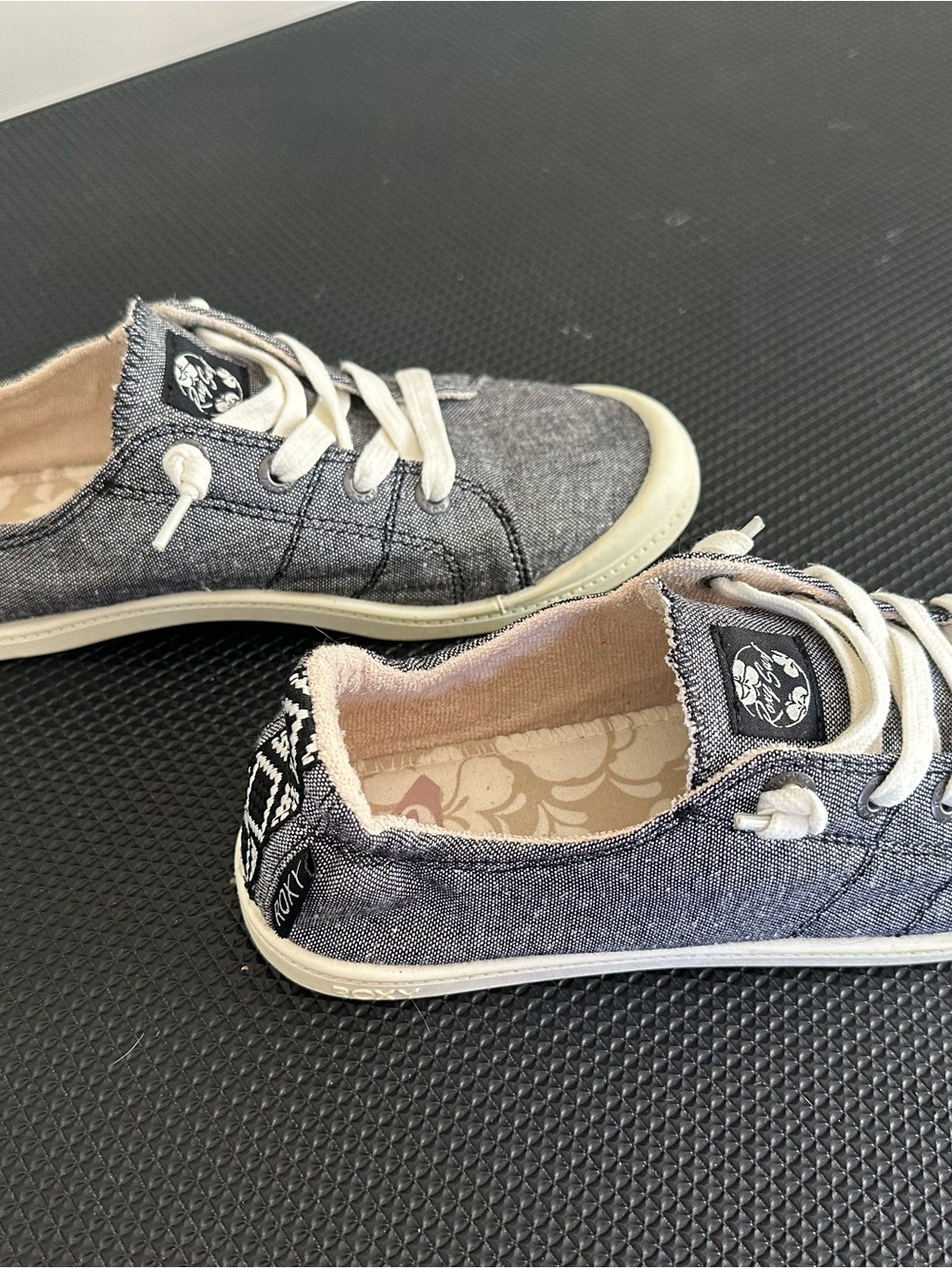 Roxy Casual Canvas Sneakers in Heather Gray - Picture 4 of 4